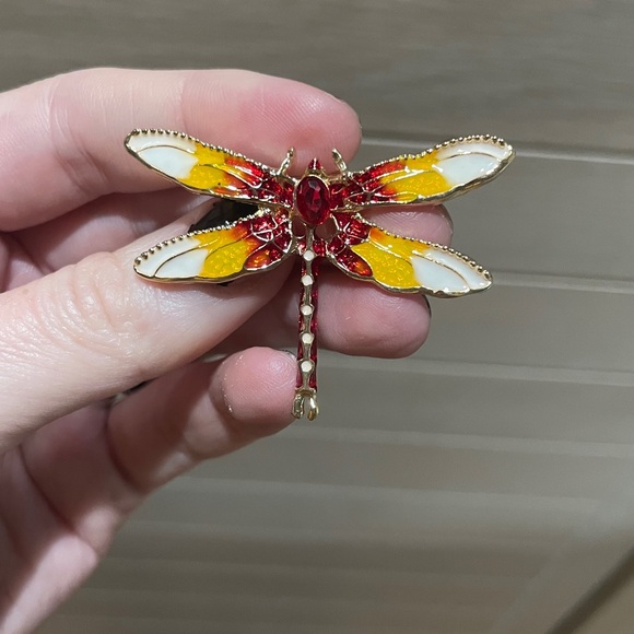 Jewelry - Red Dragonfly Brooch